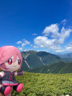 仙丈ヶ岳とテトさん