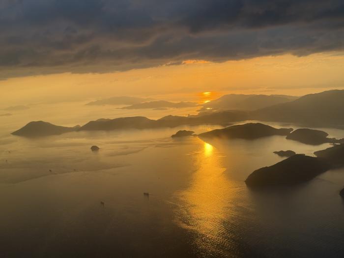 夕日の瀬戸内海