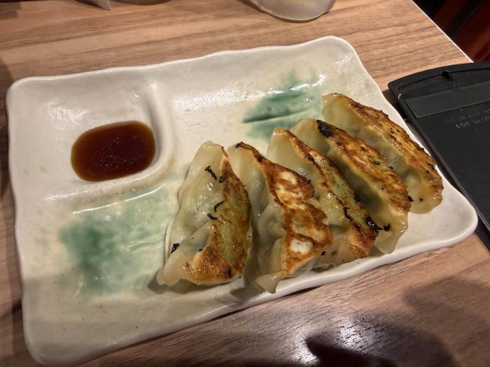朝食の餃子