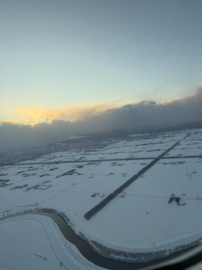 雪に覆われた北海道