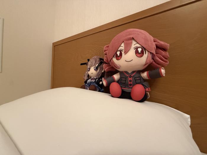 ホテルの部屋でひと休み