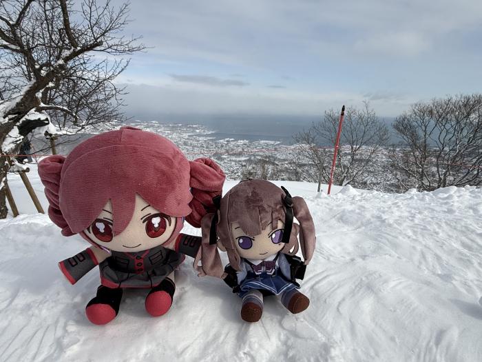 天狗山でテトさんと花梨先輩と