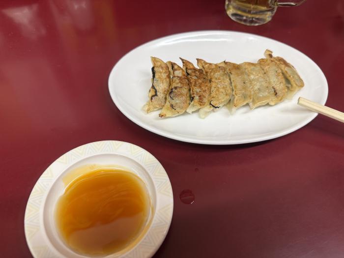 夜は餃子とビール