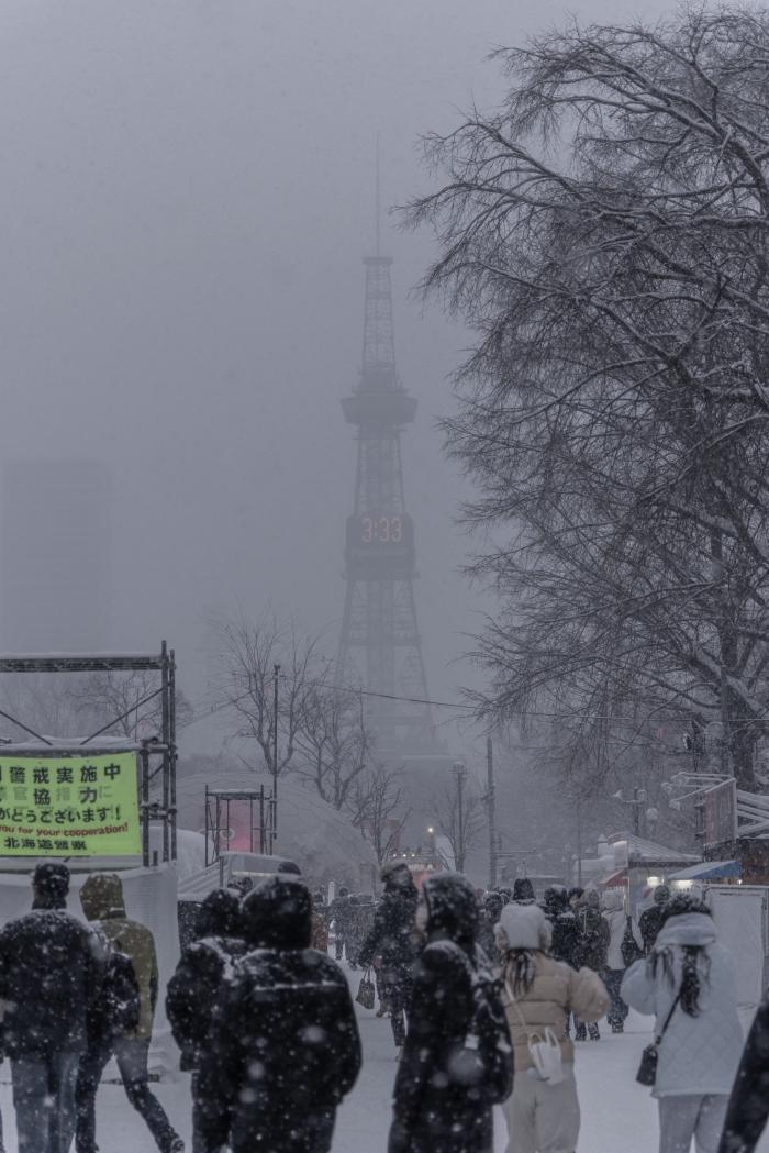 旅の写真から、雪の札幌
