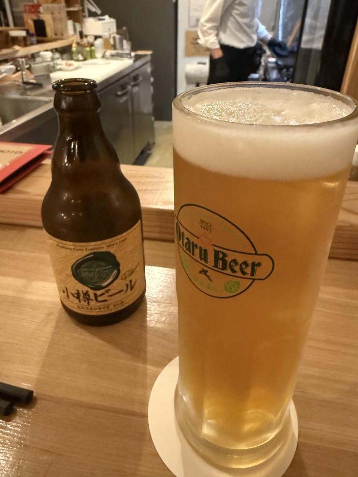 SAKEバルMARUMOTOさんで小樽ビール